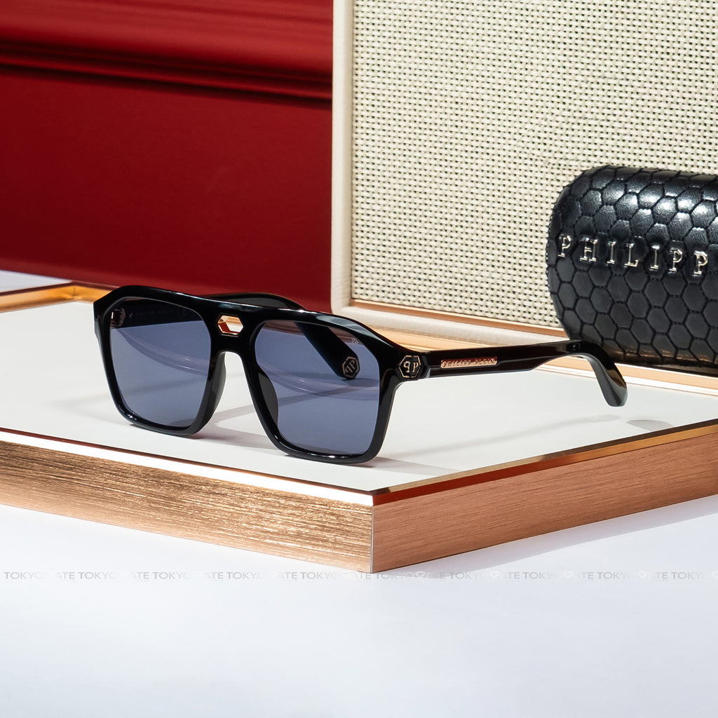 Kính Philipp Plein SPP072M Shiny Black Smoke Men's Sunglasses