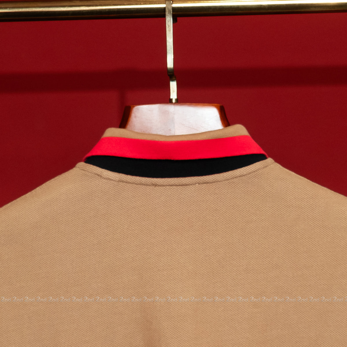 [2nd] Áo polo Burberry Edney Camel Slim Fit
