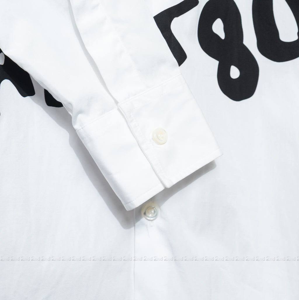 [2nd] Áo sơ mi Dsquared2 S74DM0820 S36275 100 Poplin Stretch White Slim Fit