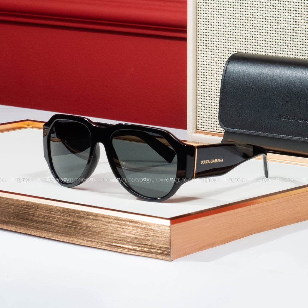Kính D&G 0DG4504 501/87 Black Dark Grey Sunglasses