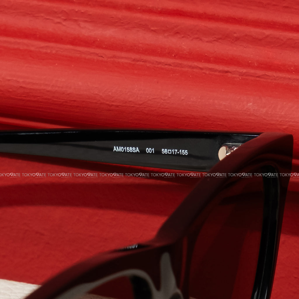 Kính Alexander McQueen AM0158SA 001 Black Grey Sunglasses