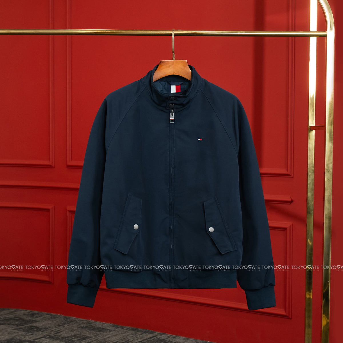 Áo khoác Tommy Hilfiger 155AP166 Highland Cloth Modern Bomber Jacket Navy