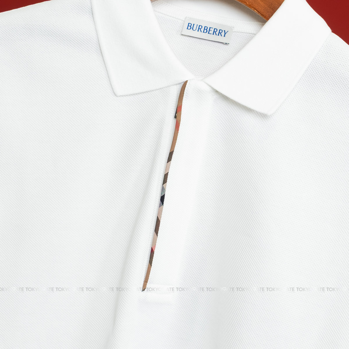 Áo polo Burberry 8112450 Medford LS ZP White Slim Fit