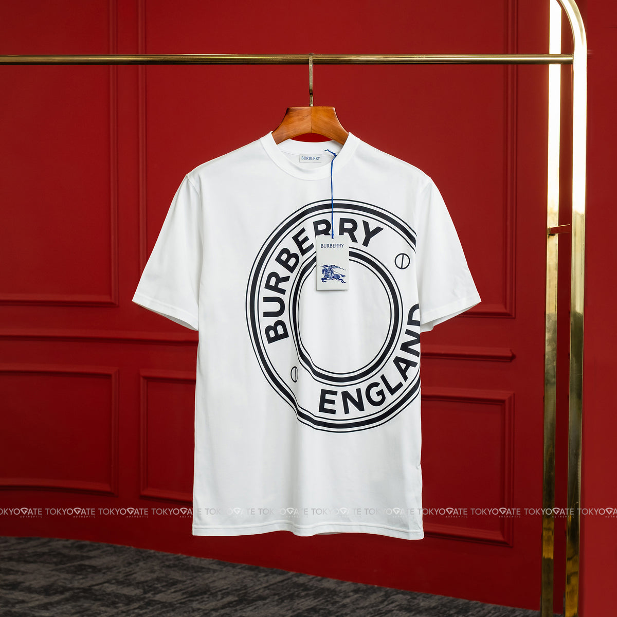 Áo phông Burberry 8120949 Ellison White Regular Fit
