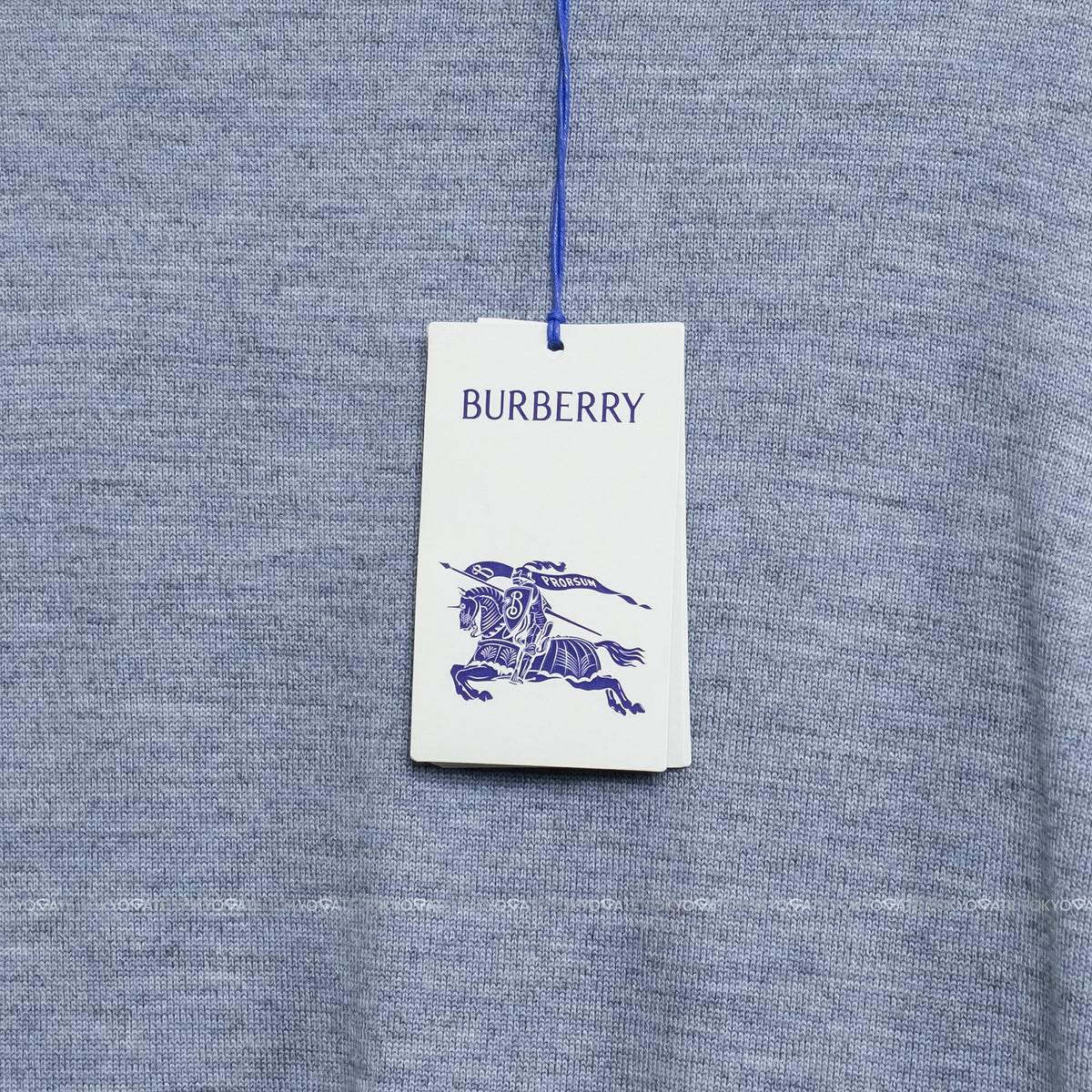 Áo len Burberry 8111781 Paradise Icon Stripe Fine Wool Knit Mid Blue Melange