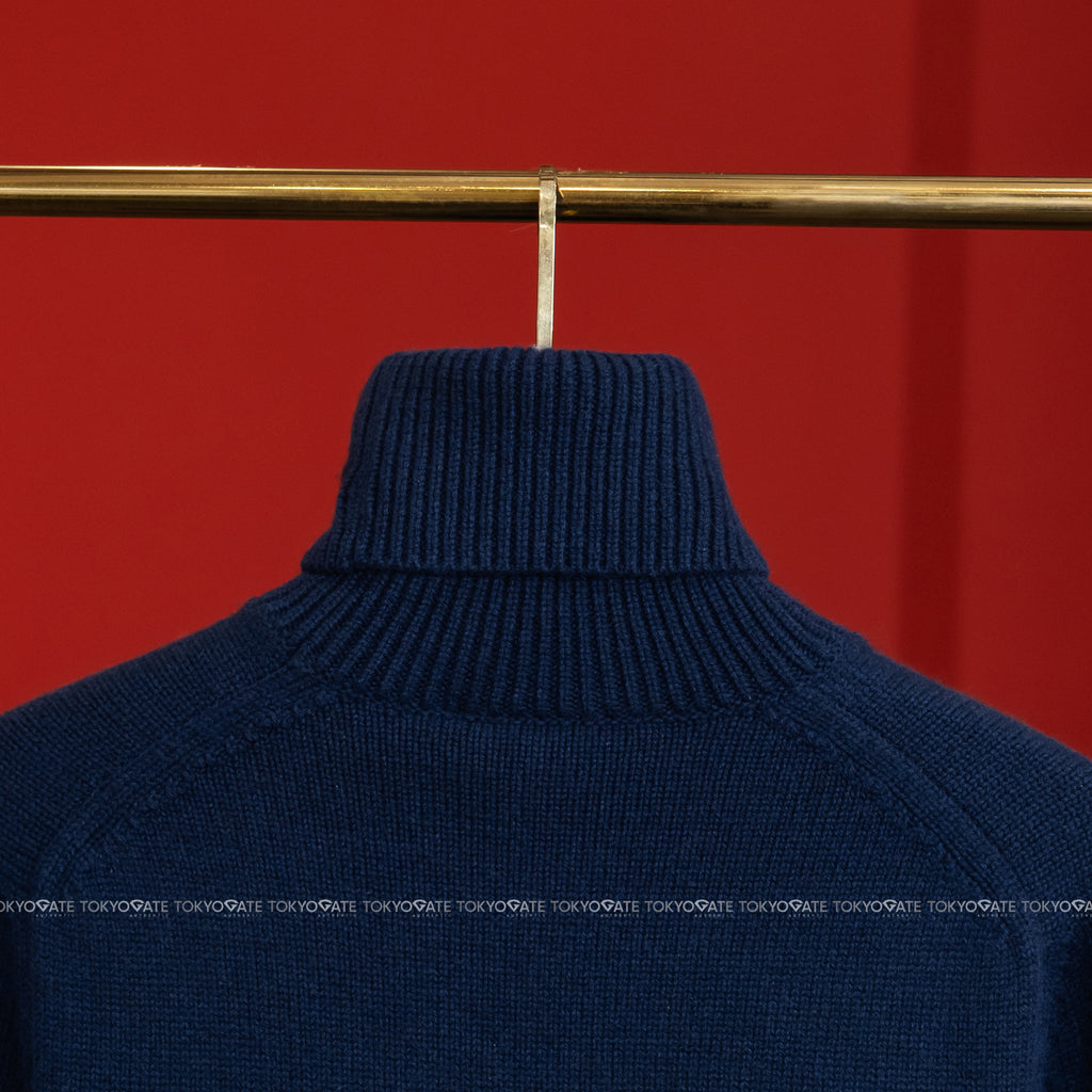 Áo len Gucci 729554 XKC0X 4011 Fine Cashmere Turtleneck Blue Regular Fit