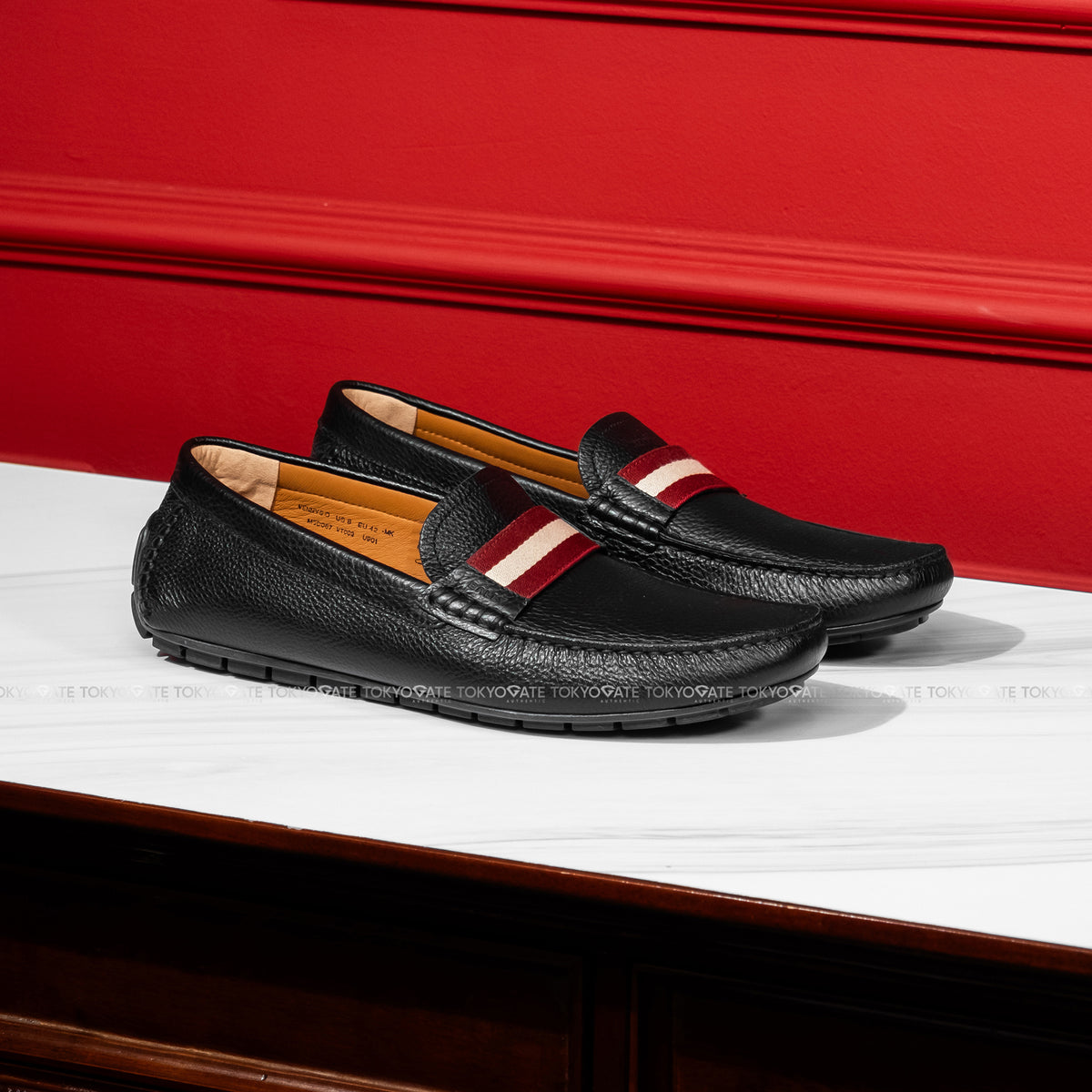 Giày Bally VENNYS.O U901 Black Calf Grained Driving Shoes