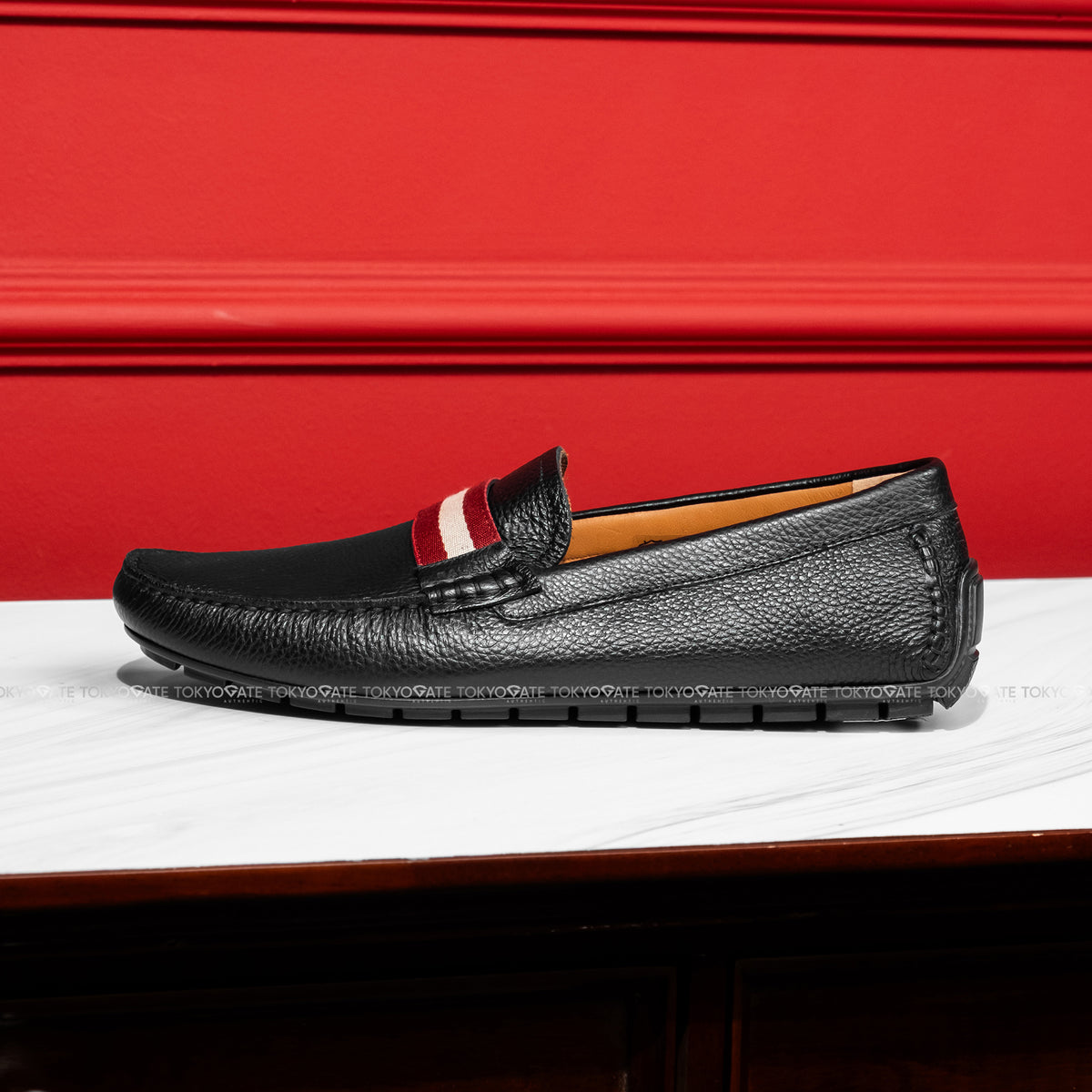 Giày Bally VENNYS.O U901 Black Calf Grained Driving Shoes