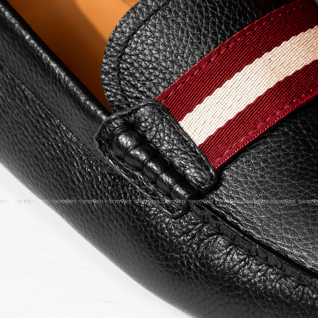 Giày Bally BUCKLE TSP.O / U901 Black Calf Grained Drivers Shoes