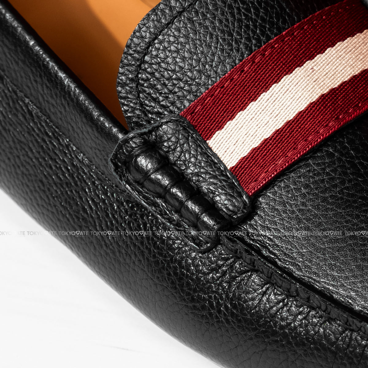 Giày Bally BUCKLE TSP.O / U901 Black Calf Grained Drivers Shoes