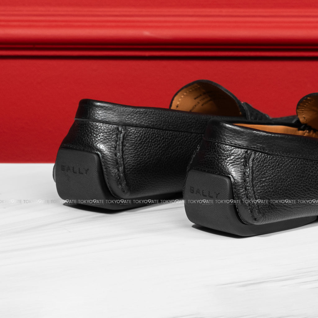 Giày Bally BUCKLE TSP.O / U901 Black Calf Grained Drivers Shoes