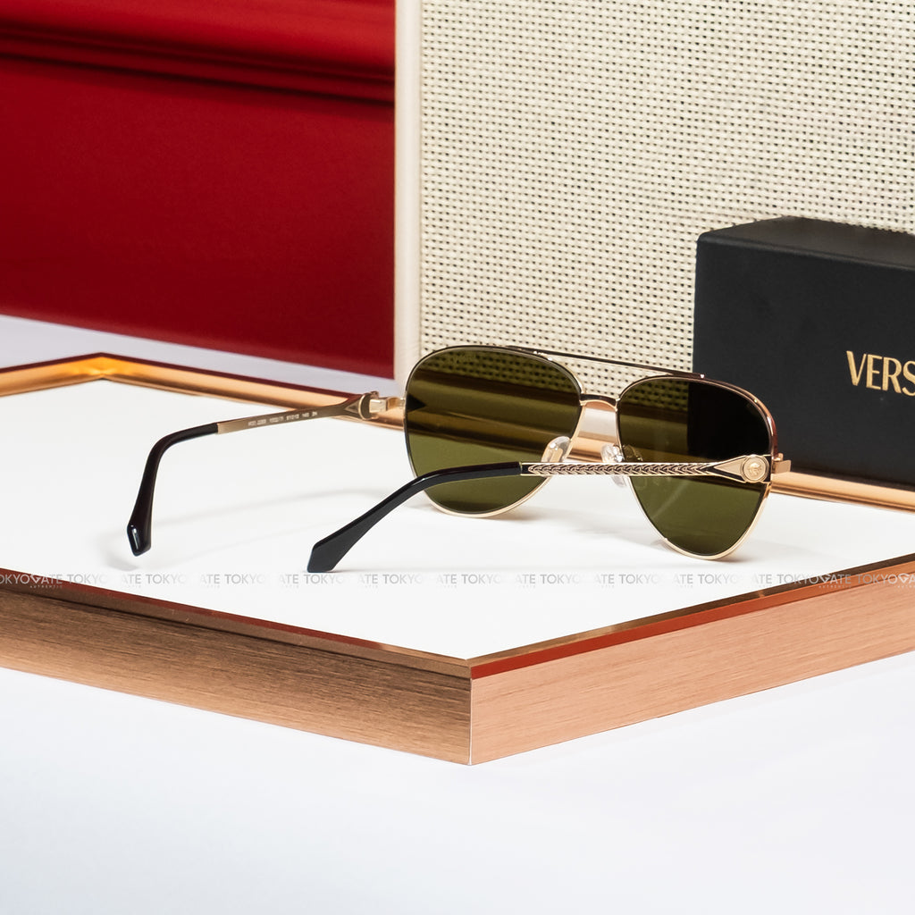 Kính Versace 0VE2283 1002/71 Gold Brown Mirror Gold Sunglasses