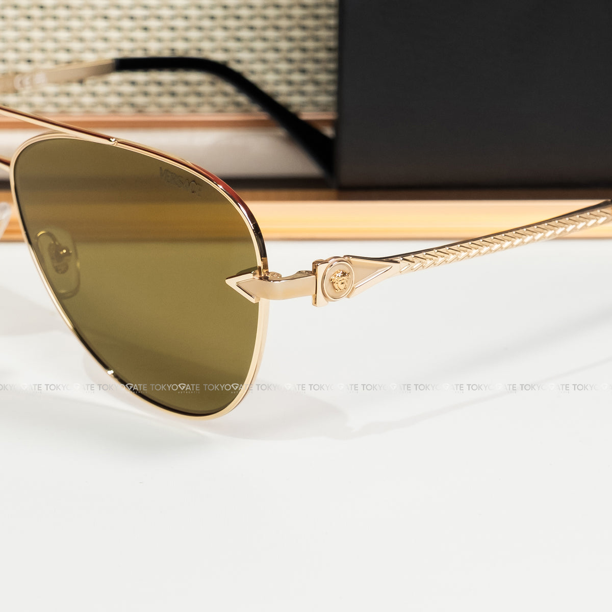 Kính Versace 0VE2283 1002/71 Gold Brown Mirror Gold Sunglasses