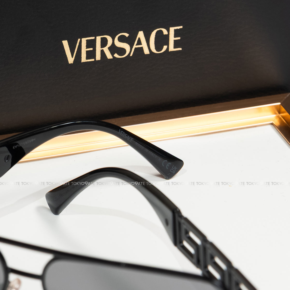 Kính Versace 0VE2290 1261/6G Matte Black Dark Grey Mirror Silver Sunglasses