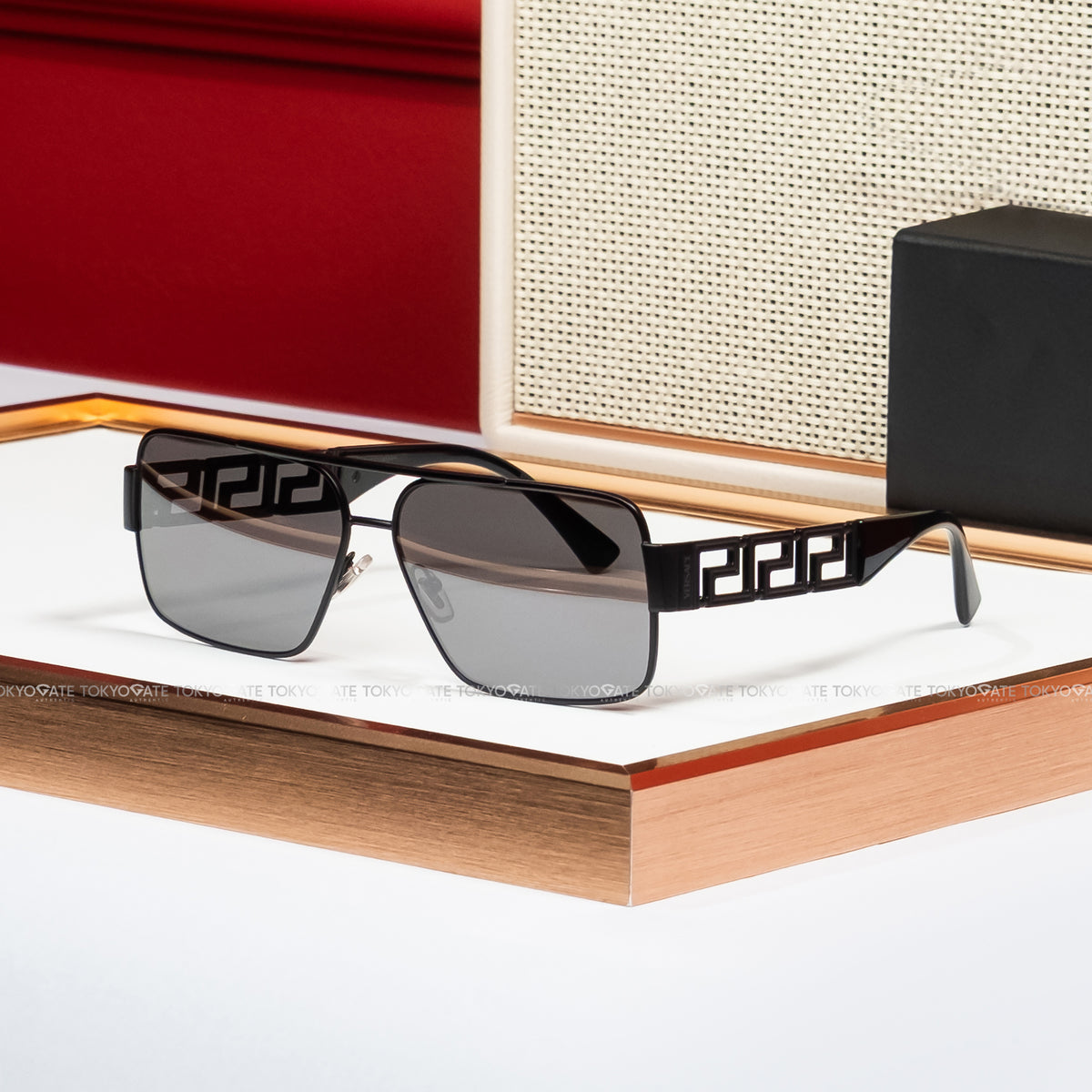 Kính Versace 0VE2290 1261/6G Matte Black Dark Grey Mirror Silver Sunglasses
