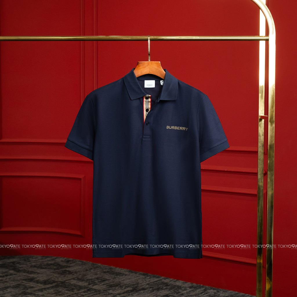 Áo polo Burberry 8084437 Hartford BBY Navy Slim Fit