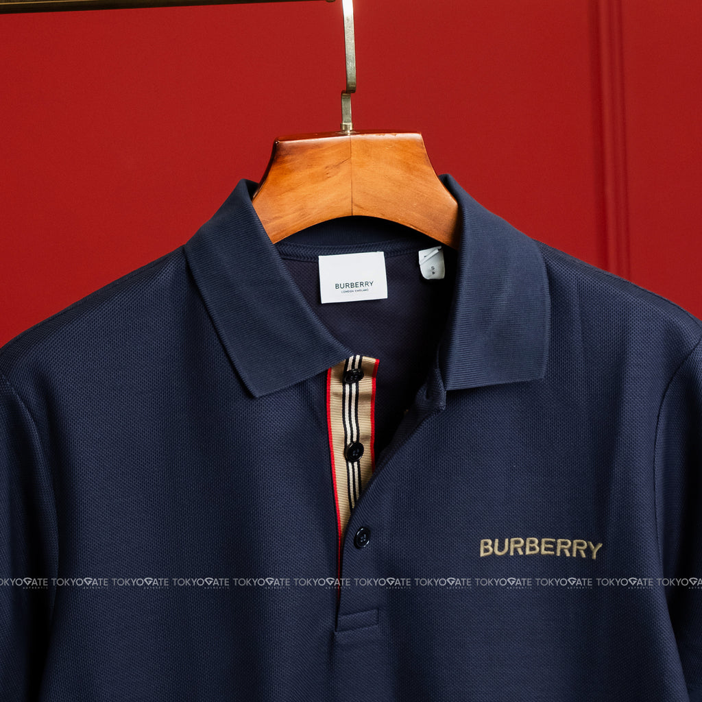 Áo polo Burberry 8084437 Hartford BBY Navy Slim Fit