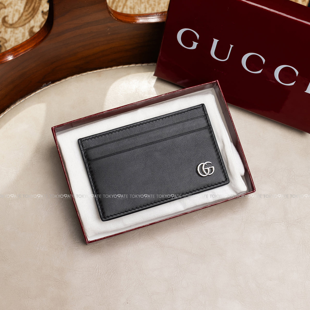 Ví đựng card Gucci 835049 AAE07 1000 GG Marmont Card Case Black