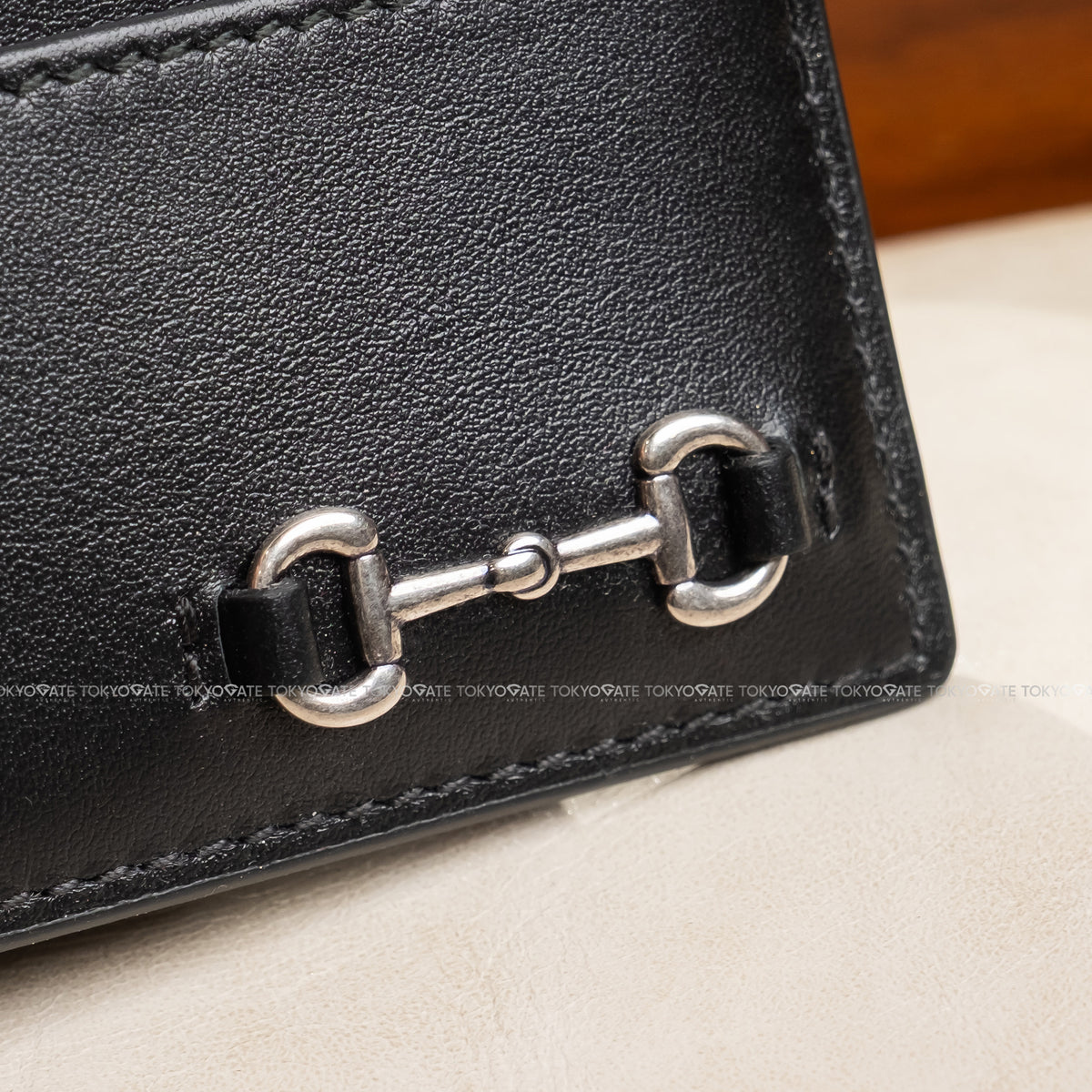 Ví đựng card Gucci 846952 AAFP1 1000 Card Case with Horsebit Black