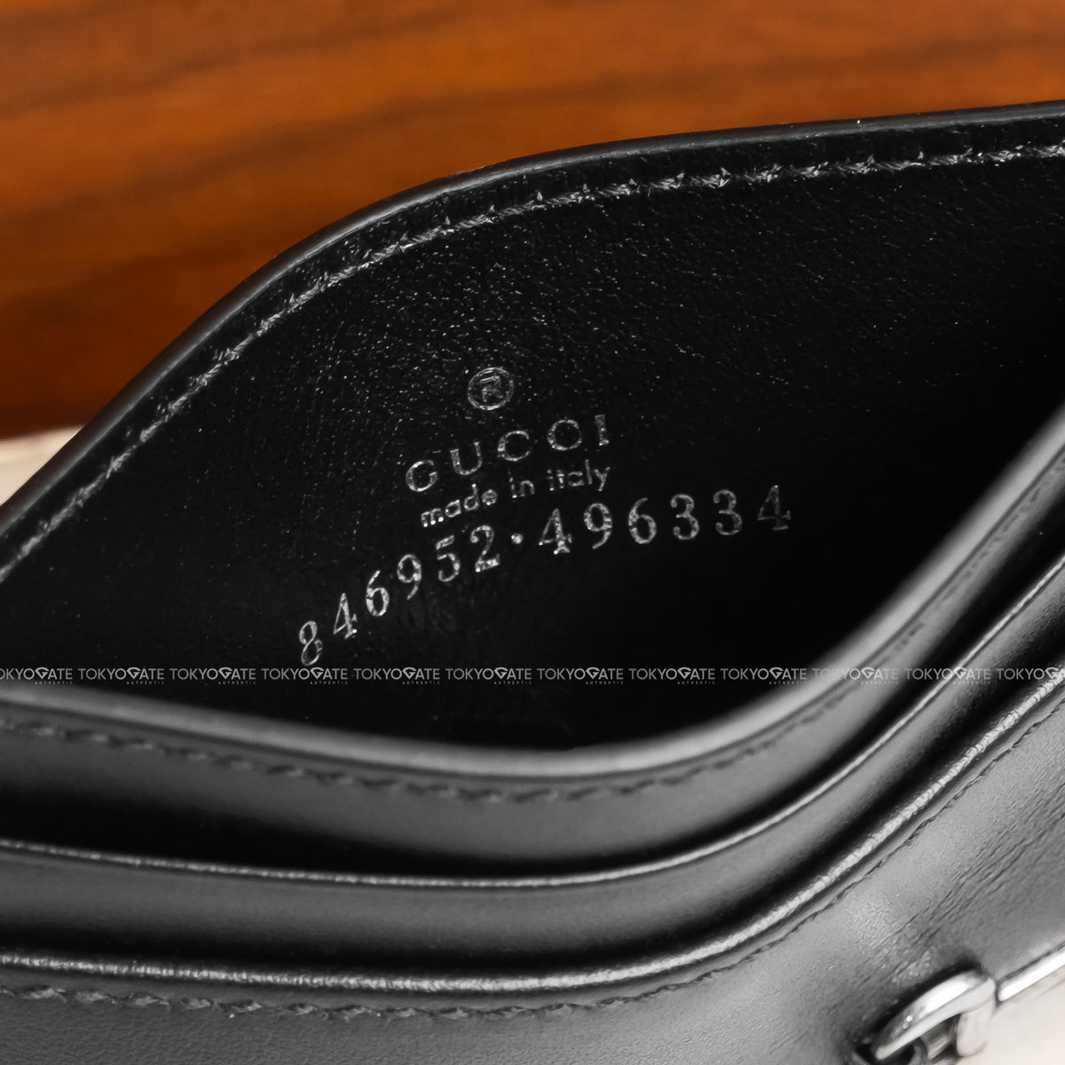 Ví đựng card Gucci 846952 AAFP1 1000 Card Case with Horsebit Black