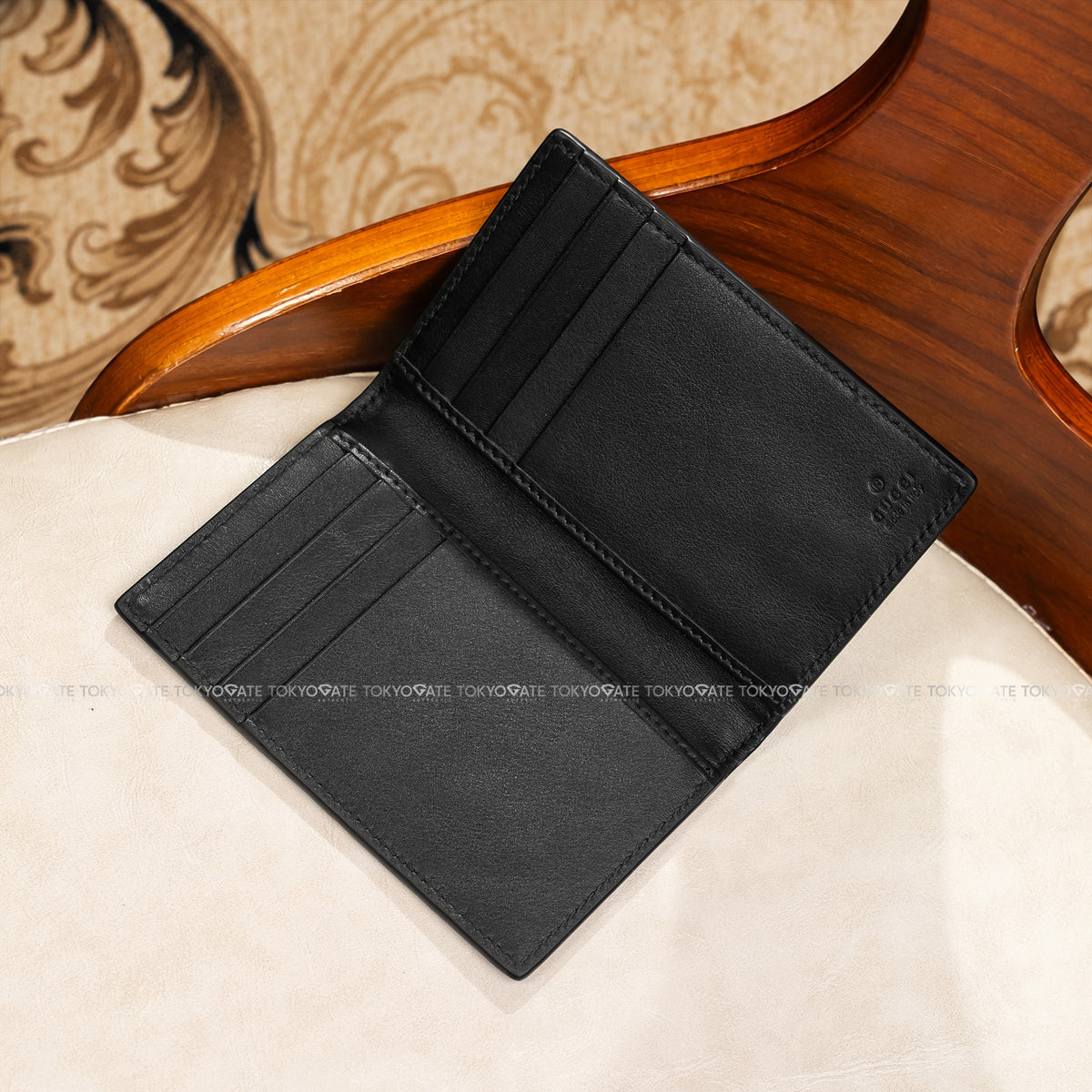 Ví đựng card Gucci 835011 AAE1T 1000 Imprint Long Card Case Black
