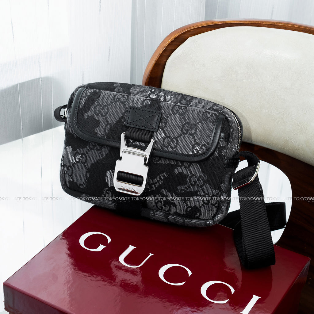 Túi Gucci 855344 FAFH9 8445 GG Shadow Camo Messenger Bag Grey