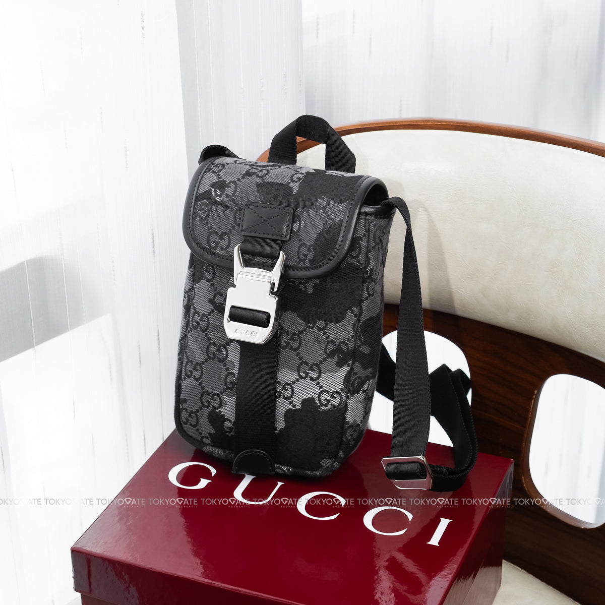 Túi Gucci 855343 FAFH8 8445 GG Shadow Camo Mini Bag Grey