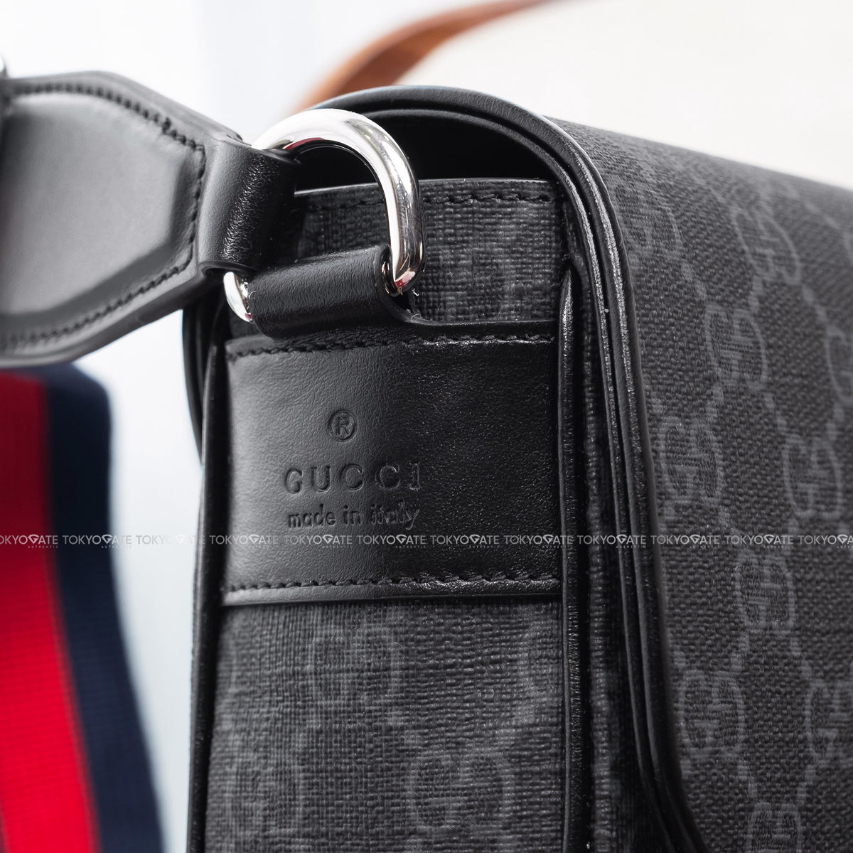 Túi Gucci 791741 FADJA 1042 GG Black Flap Messenger Bag
