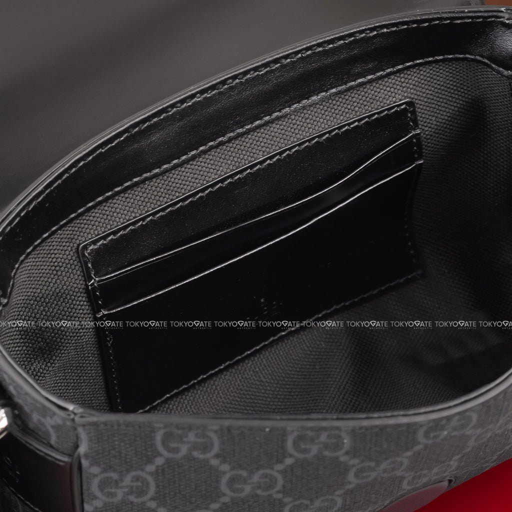 Túi Gucci 791741 FADJA 1042 GG Black Flap Messenger Bag