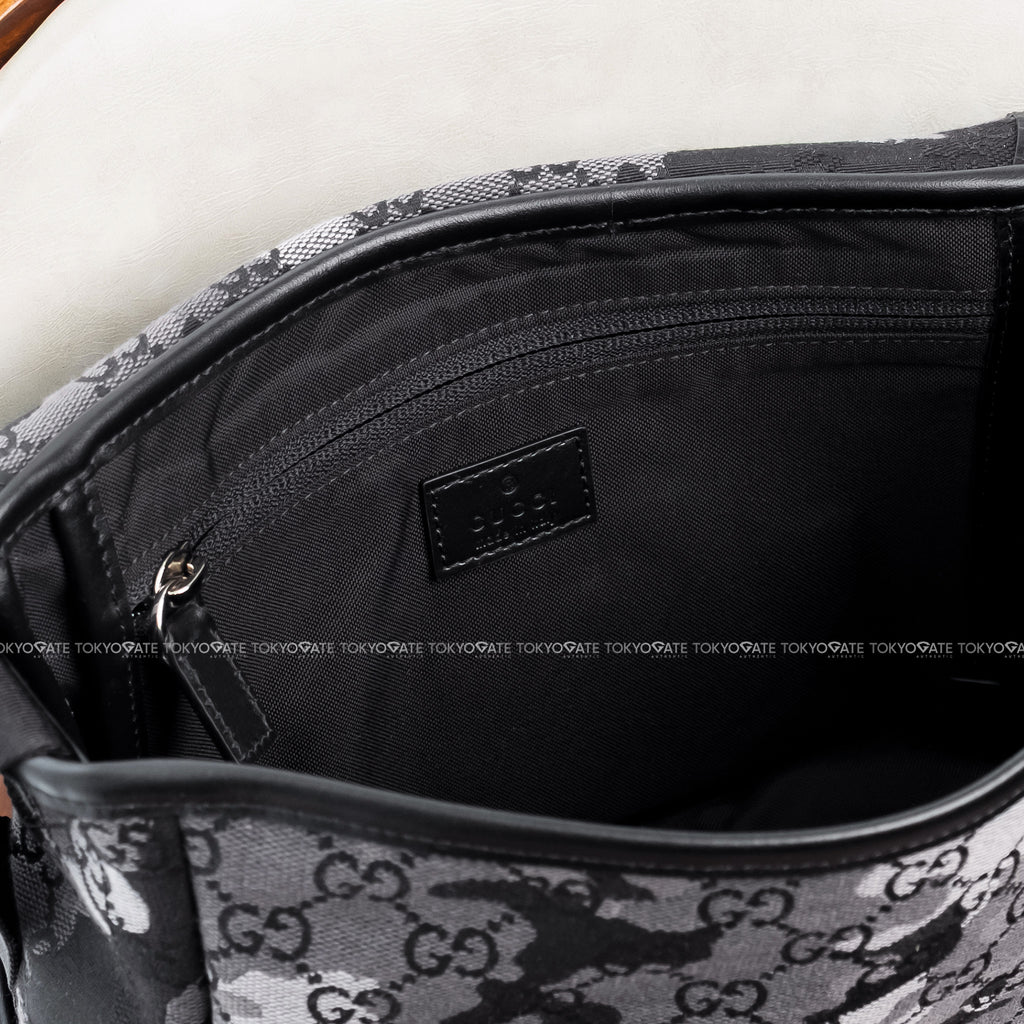 Túi Gucci 854745 FAFGL 8444 Aviator GG Camouflage Messenger Bag Black Grey