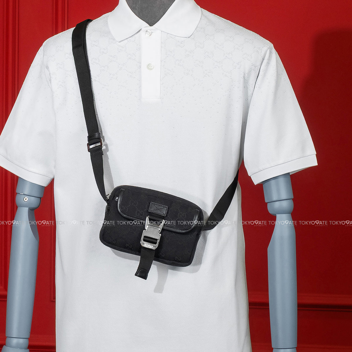 Túi Gucci 855344 FAD6G 1000 GG Canvas Messenger Bag Black