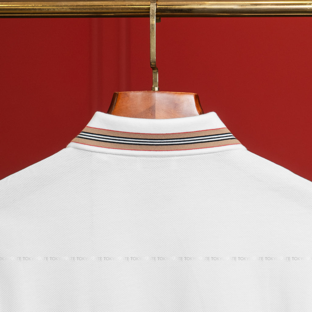 Áo polo Burberry 8111812 Hartford ICS White Slim Fit