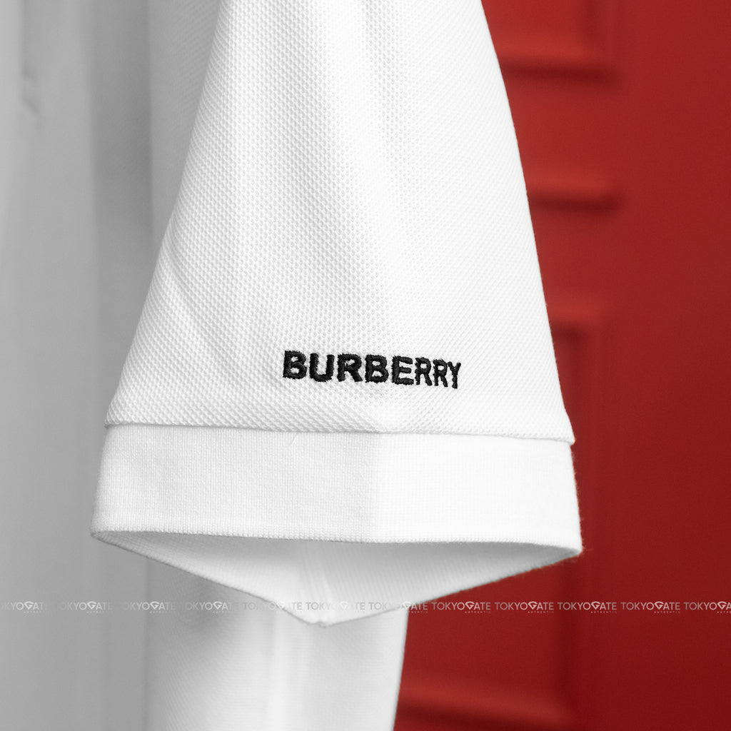 Áo polo Burberry 8111812 Hartford ICS White Slim Fit