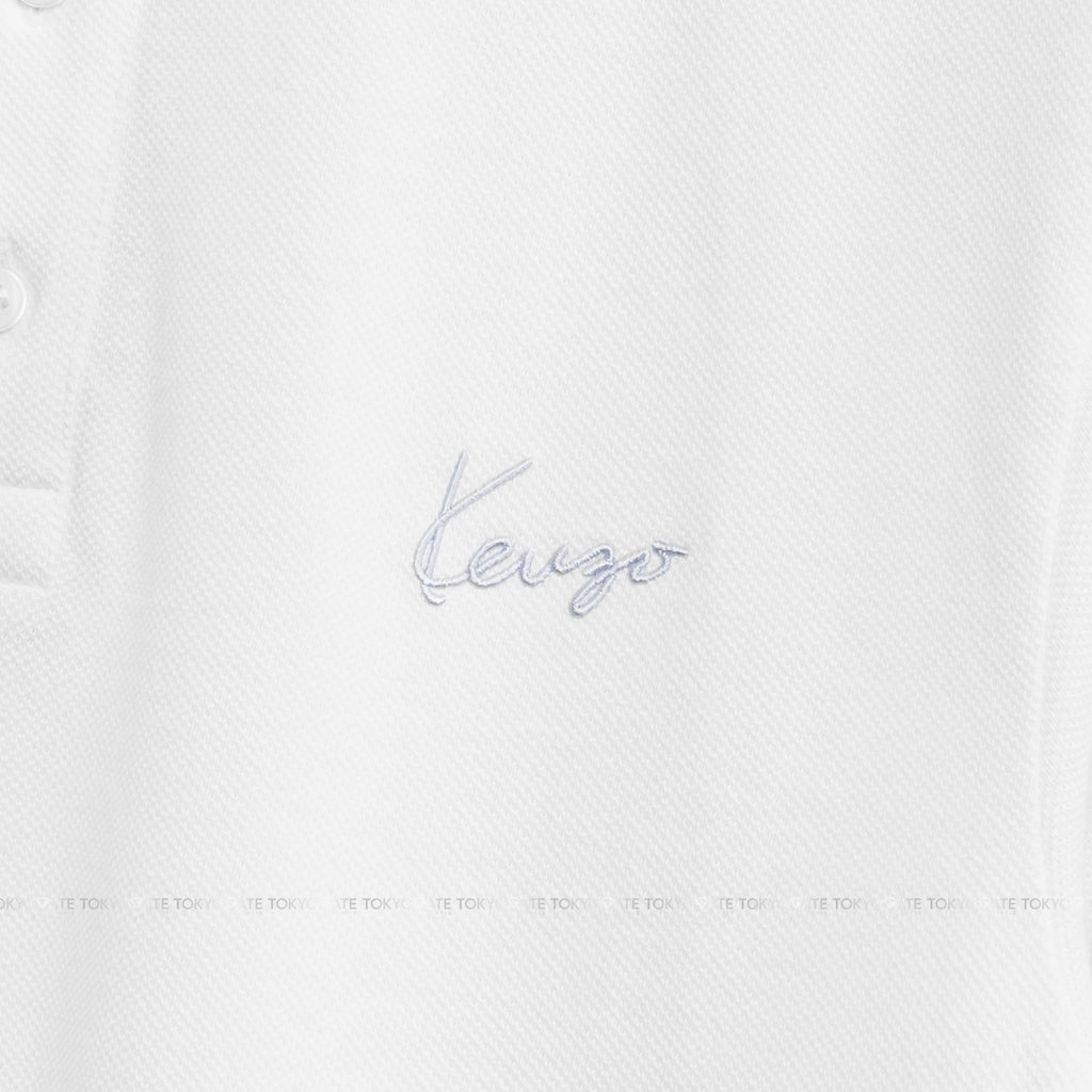 Áo polo Kenzo FG65PO1554PU Signature Embroidered Cotton Regular Fit
