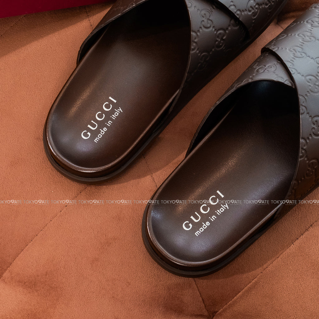 Dép Gucci 834940 AADMJ 2140 Slide Sandal In Brown