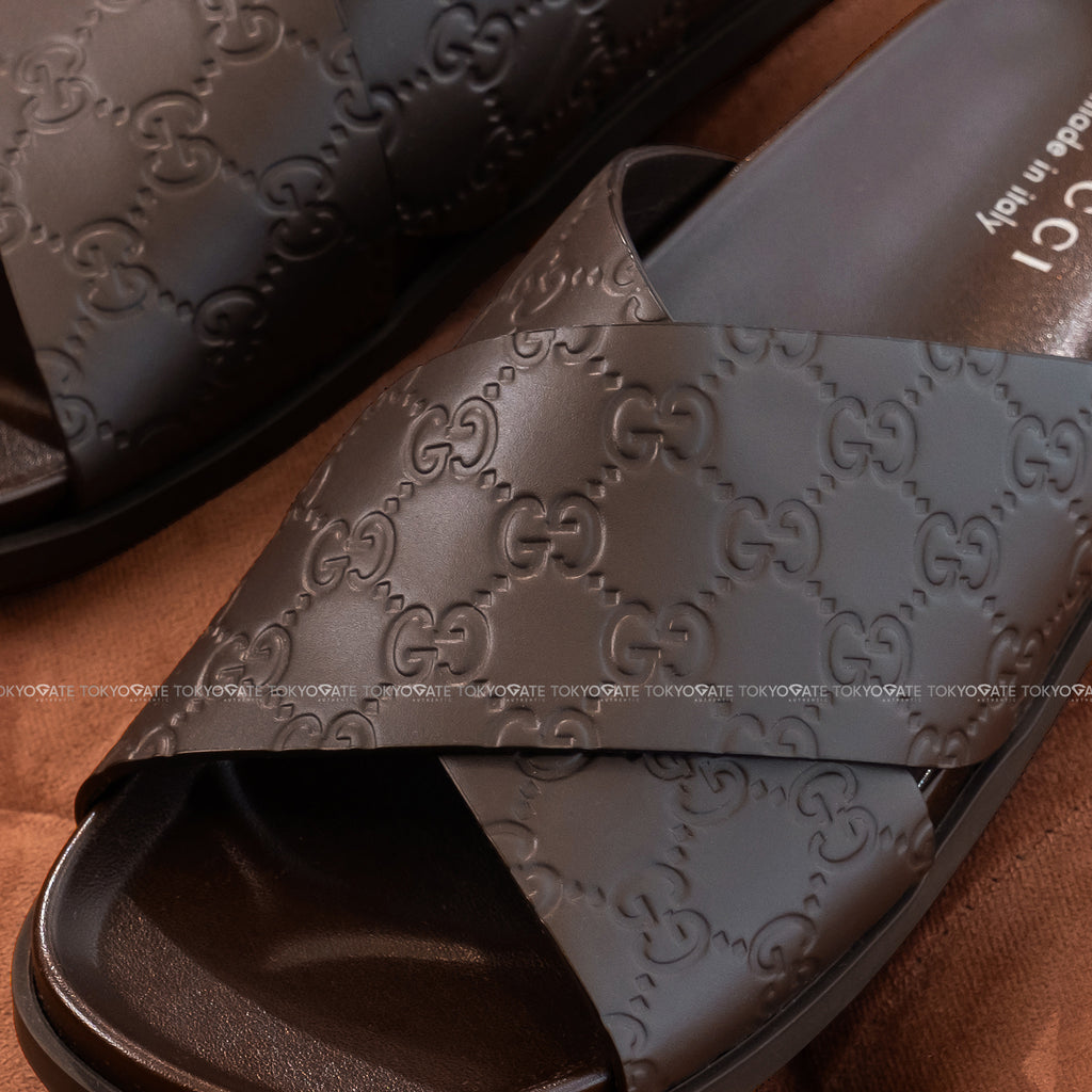 Dép Gucci 834940 AADMJ 2140 Slide Sandal In Brown