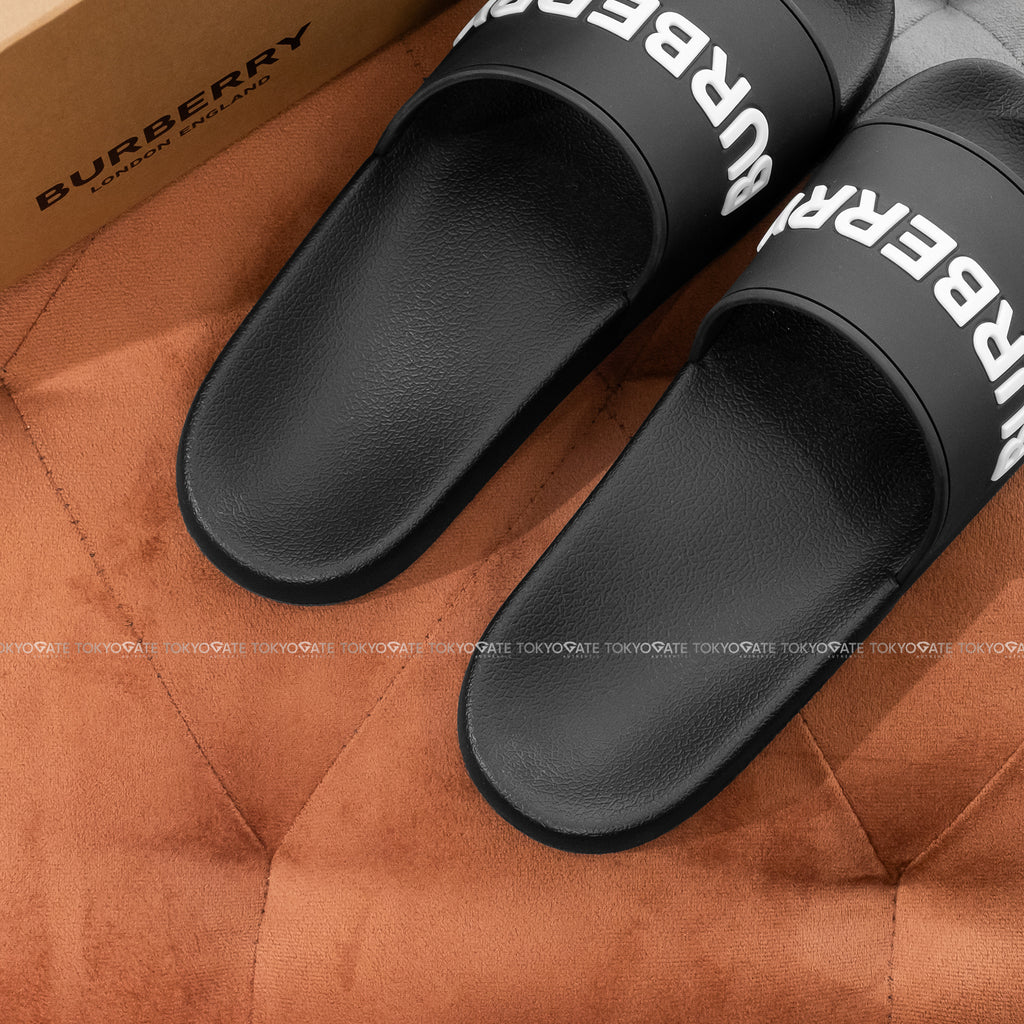 Dép Burberry Furley Logo Slide 8053501 Black