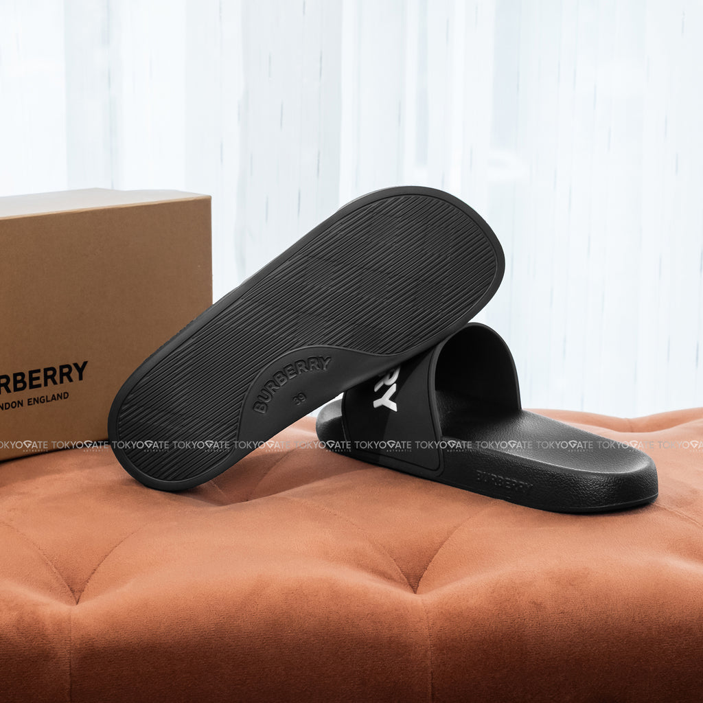 Dép Burberry Furley Logo Slide 8053501 Black