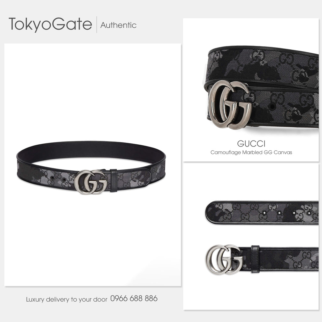 Dây lưng Gucci 858004 AAFWK 8468 GG Marmont Belt Black