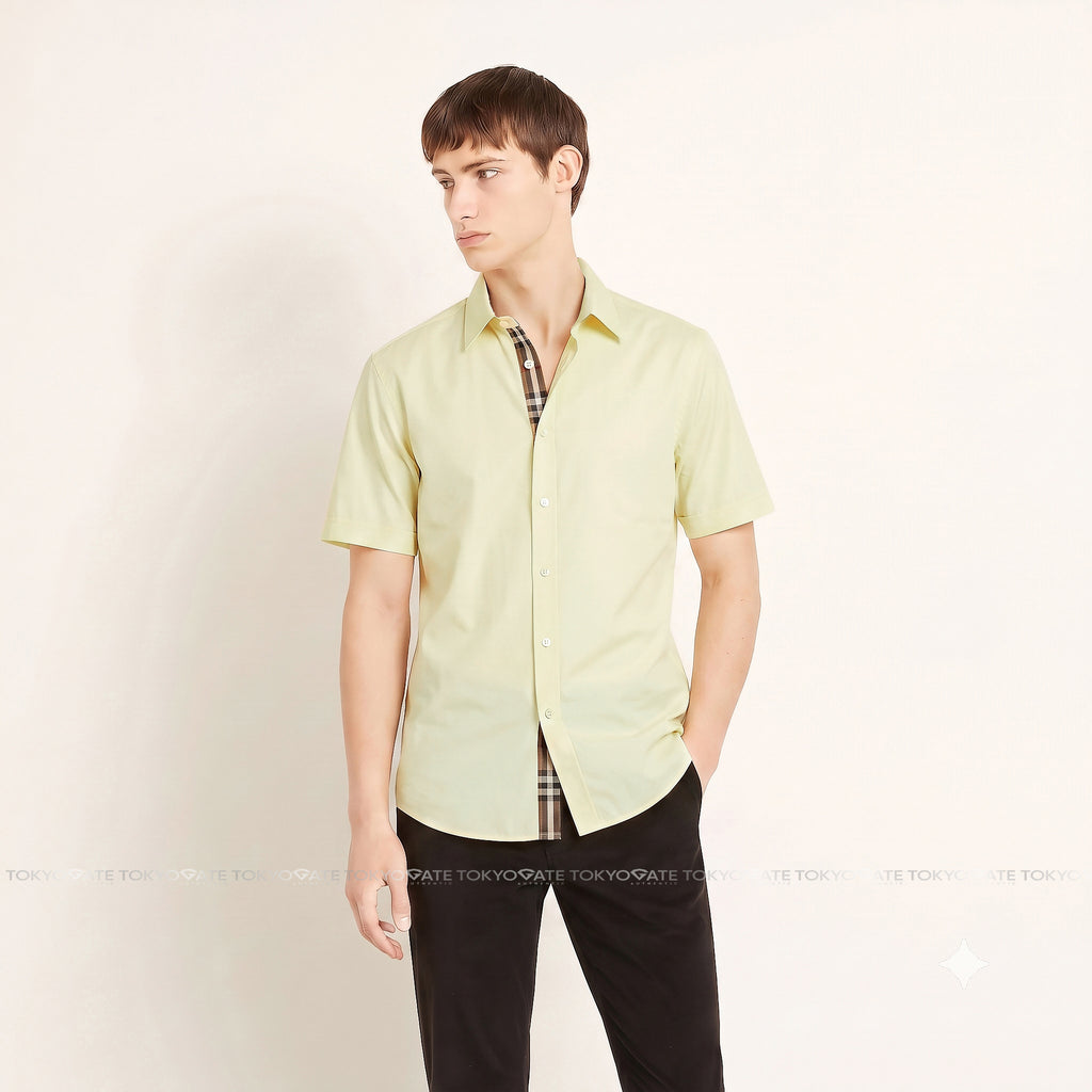 Áo sơ mi Burberry 8104379 Shefford Frosted Lemon Slim Fit