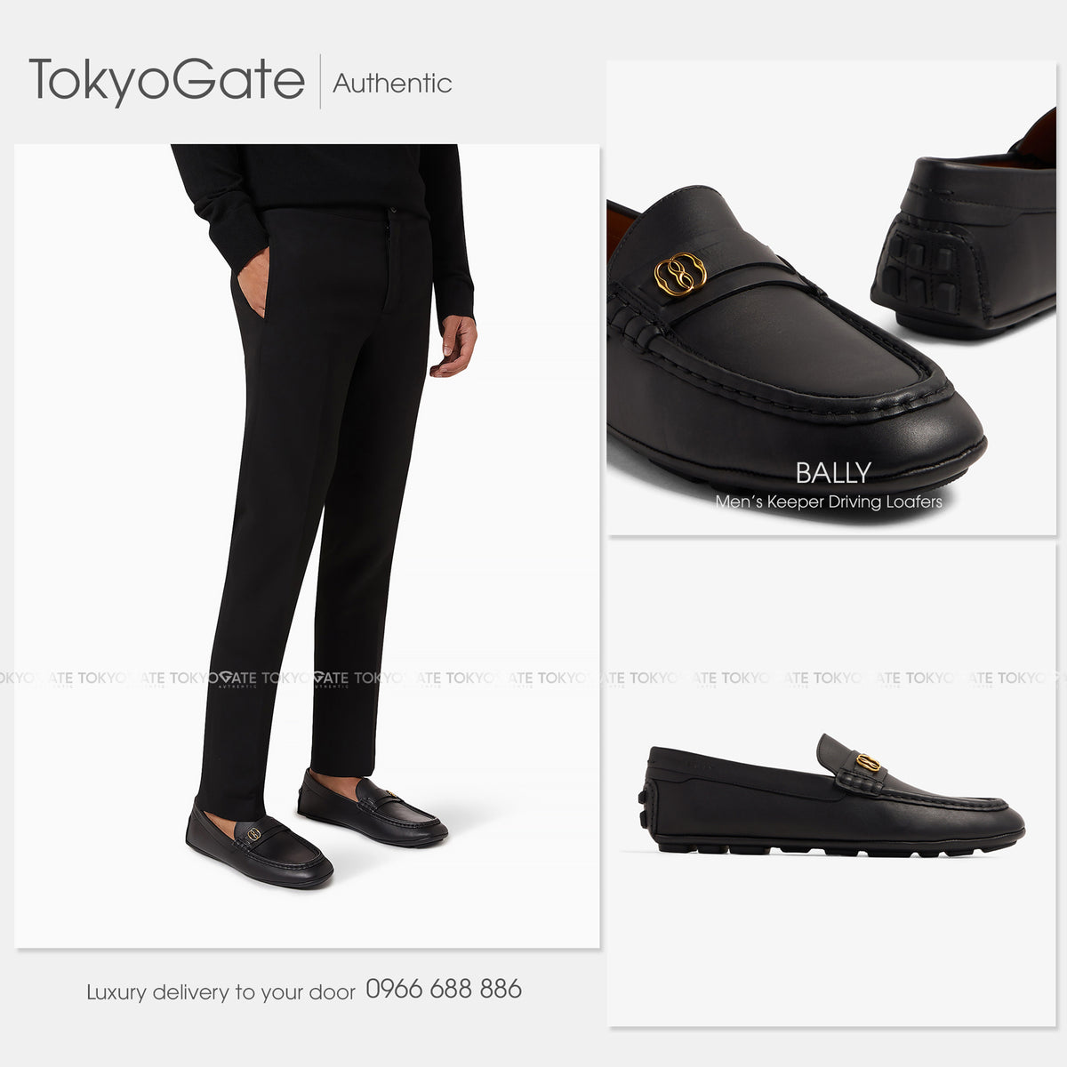 Giày Bally Keeper 6304973 Black Calf Plain In Black