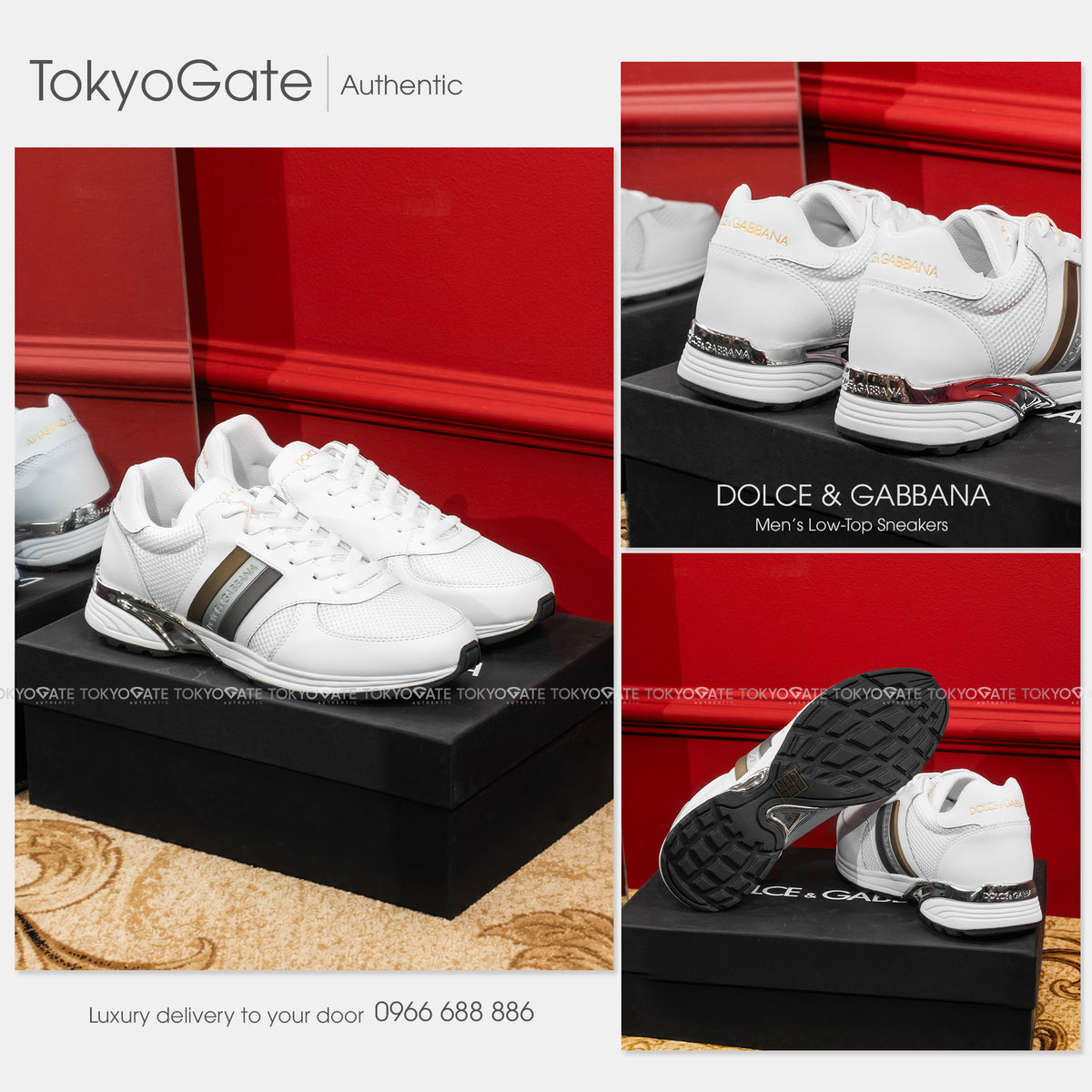 Giày D&G CA0491 A9A12 8B930 Athletics Bianco
