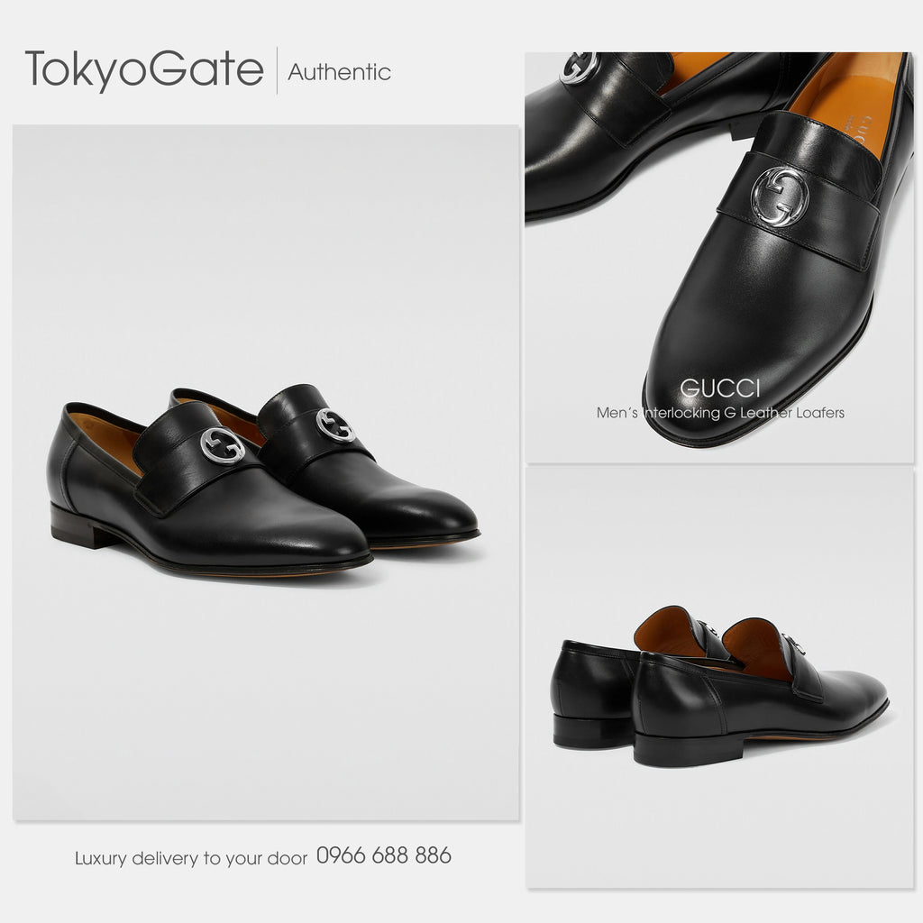 Giày Gucci 730134 06F00 1000 Interlocking G Loafer Black