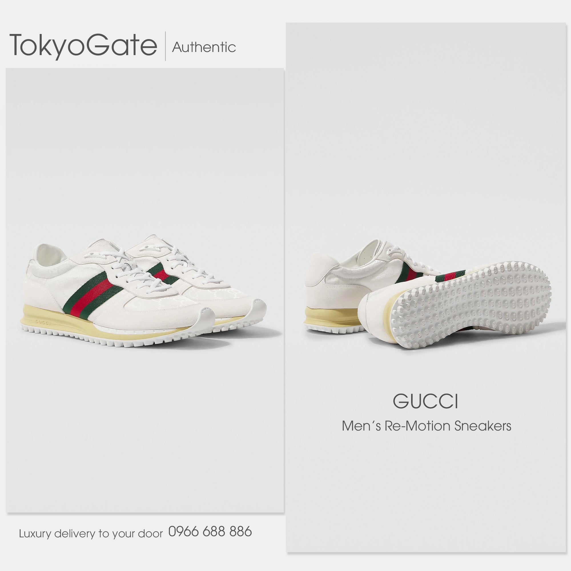 Giày Gucci 832461 AAEW3 9045 Nora Sneaker In White