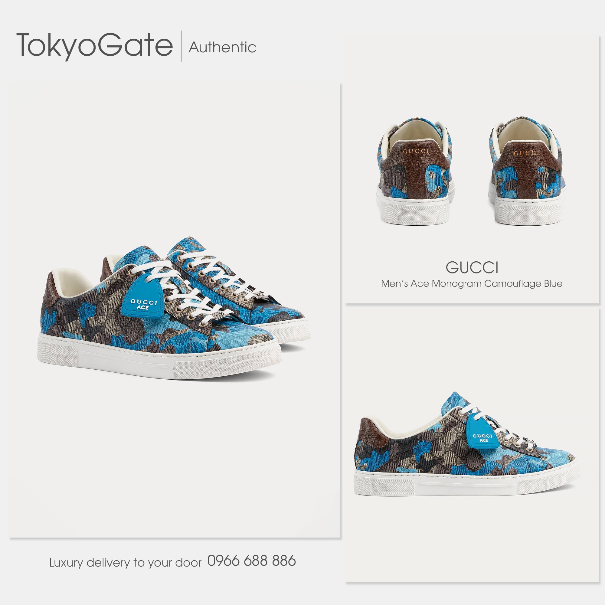 Giày Gucci Ace 854548 FAFRU 8941 GG Supreme Marbled