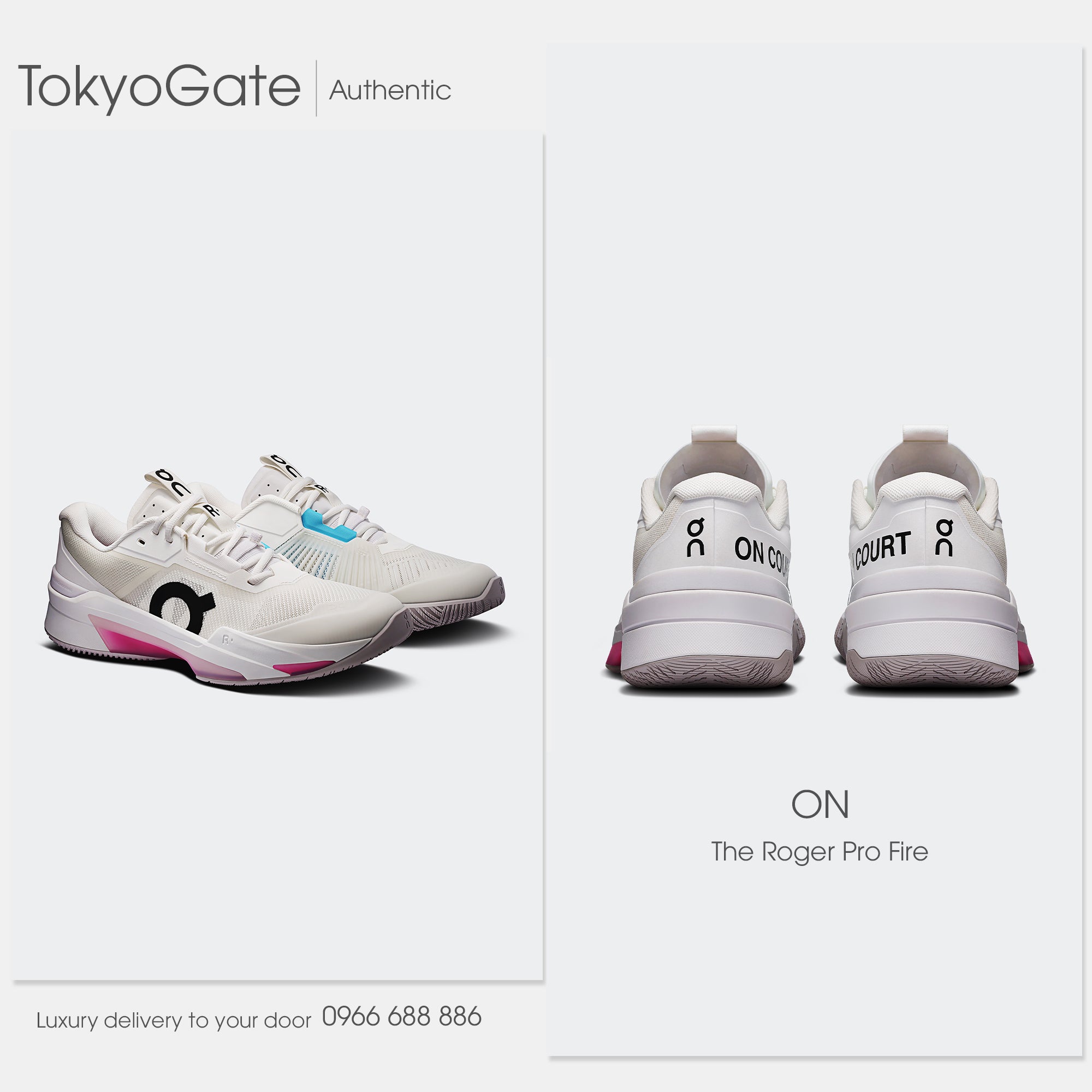 Giày ON The Roger Pro Fire White Pink