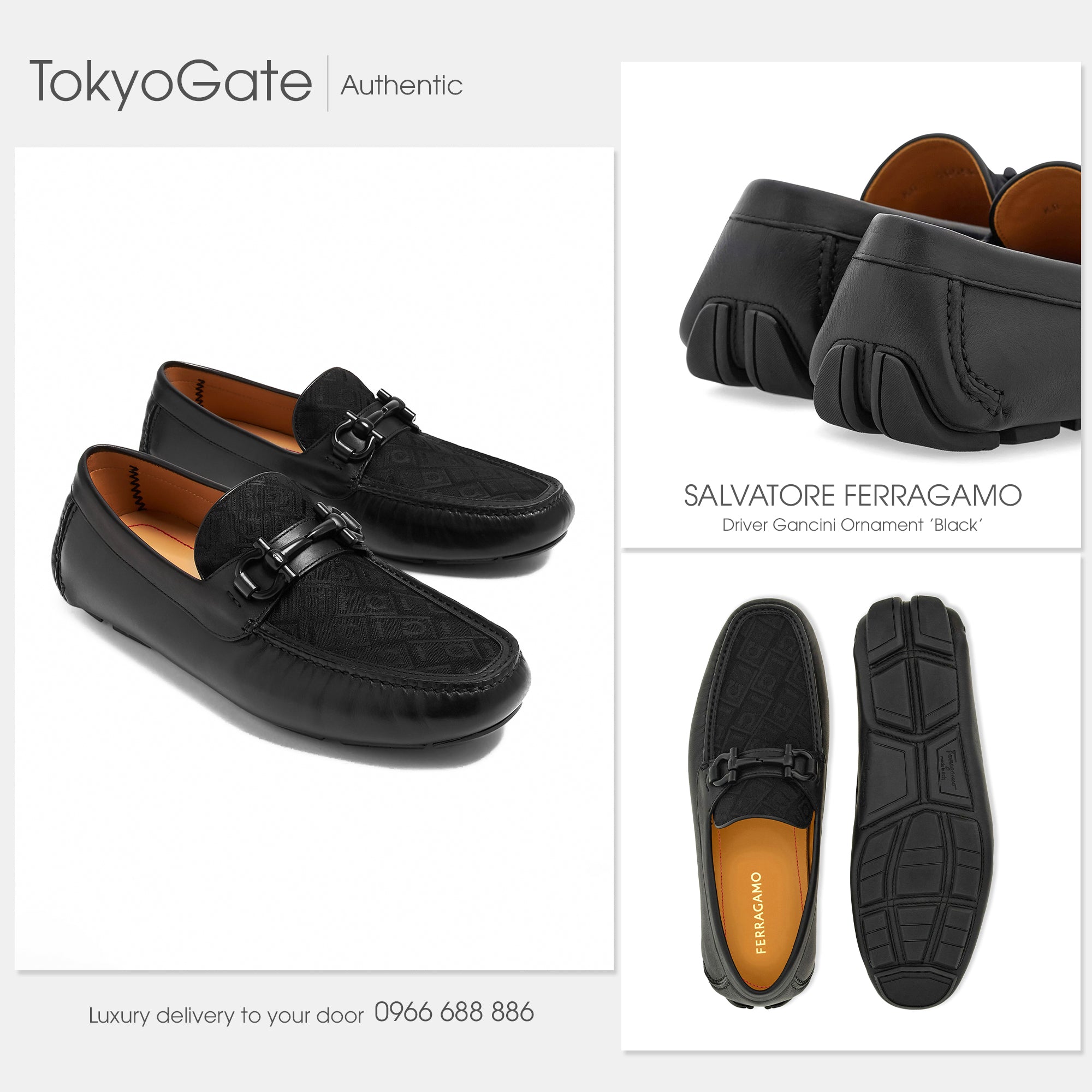 Giày Ferragamo Parigi 0775576 Black