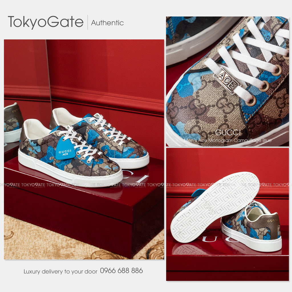 Giày Gucci Ace 854548 FAFRU 8941 GG Supreme Marbled