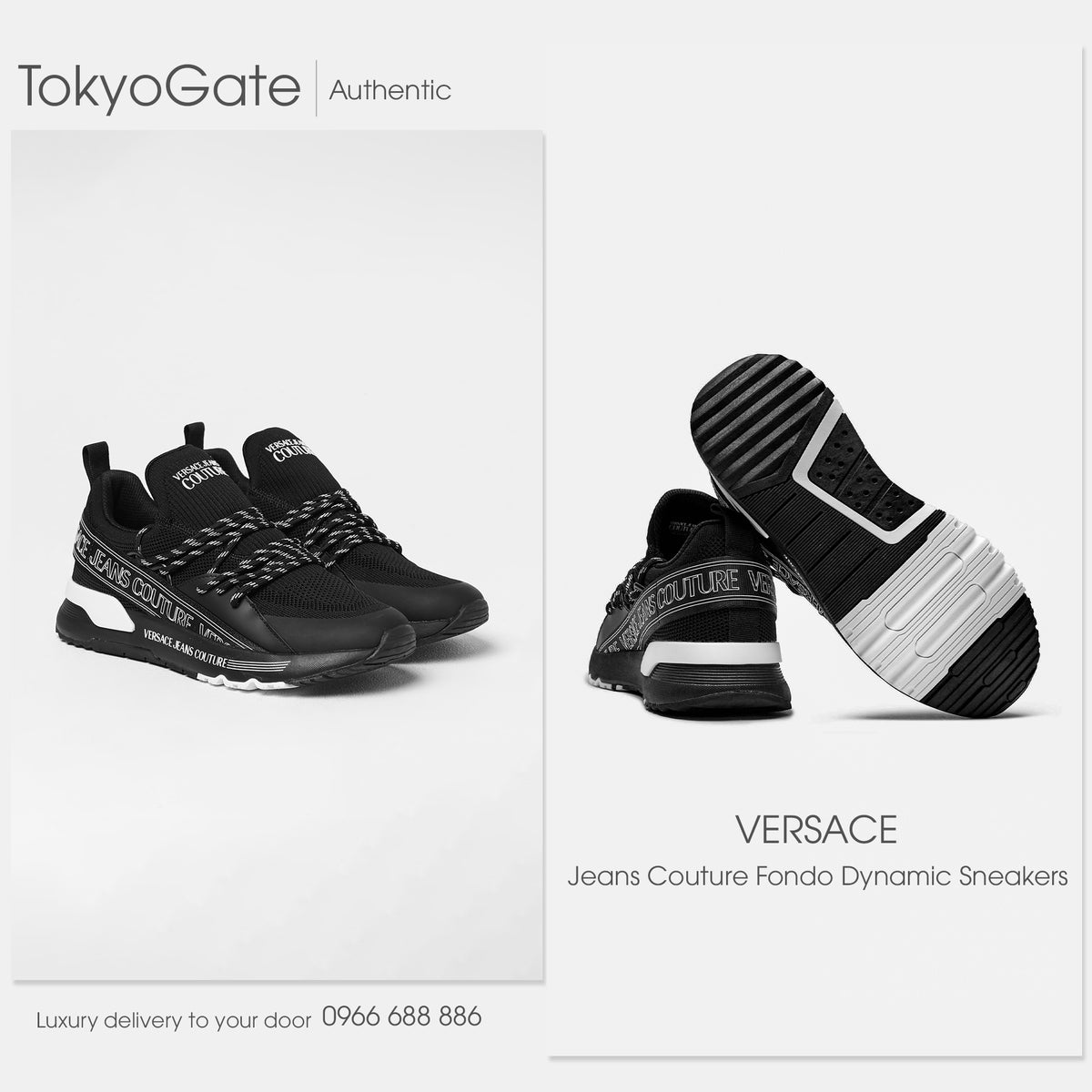 Giày Versace Jeans Couture 78YA3SA3 Fondo Dynamic Nero