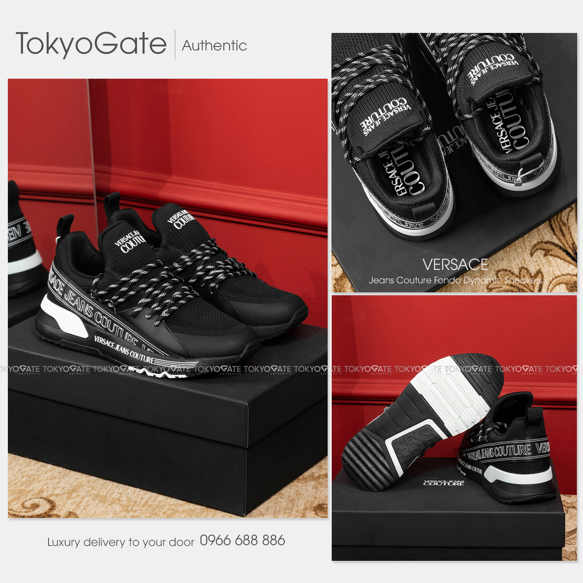 Giày Versace Jeans Couture 78YA3SA3 Fondo Dynamic Nero